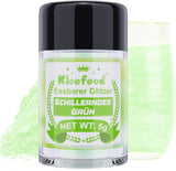 Kicofood, essbarer Glitzer, 5 Gramm, verschiedene Farben Glitzer Naty Shop Schillerndes Grün