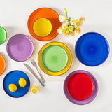 6-Personen-Geschirrset Vancasso Bonita 18-teiliges Tafelservice aus Steinzeug, Schüssel- und Tellerset, rundes Service, Kombination aus je 6 Speisetellern, Salattellern und Schüsseln