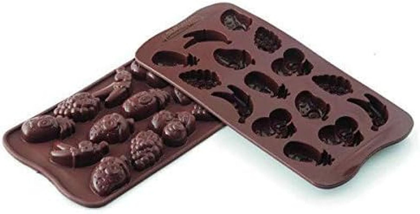 Silikonform Praline Silikomart Früchte 3,2 x 3,2 x H 1,5 cm, 10 ml, 15 Mulden (SCG32) Kitchen Naty Shop