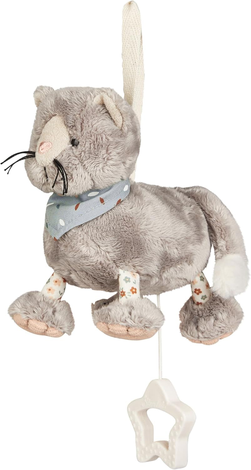 Sterntaler S Katze Lilly Spieluhr – Baby-Spieluhr aus weichem Stoff – Plüschtier für Kinder zum Binden – Einschlafhilfe wirkt beruhigend zu Hause und unterwegs, grau Toys Bebe Naty Shop Standardtitel