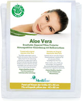 Mediflow 5223 Aloe Vera Action Wasserkissen, orthopädisches Halswirbelsäulen-Stützkissen, 40 x 80 cm, weiß, 1 Stück (1 Packung) Naty Shop Standardkissen