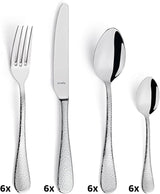 Amefa Sierra Besteckset 6 Personen | 24-teilige Küche aus Edelstahl 18/10 Naty Shop