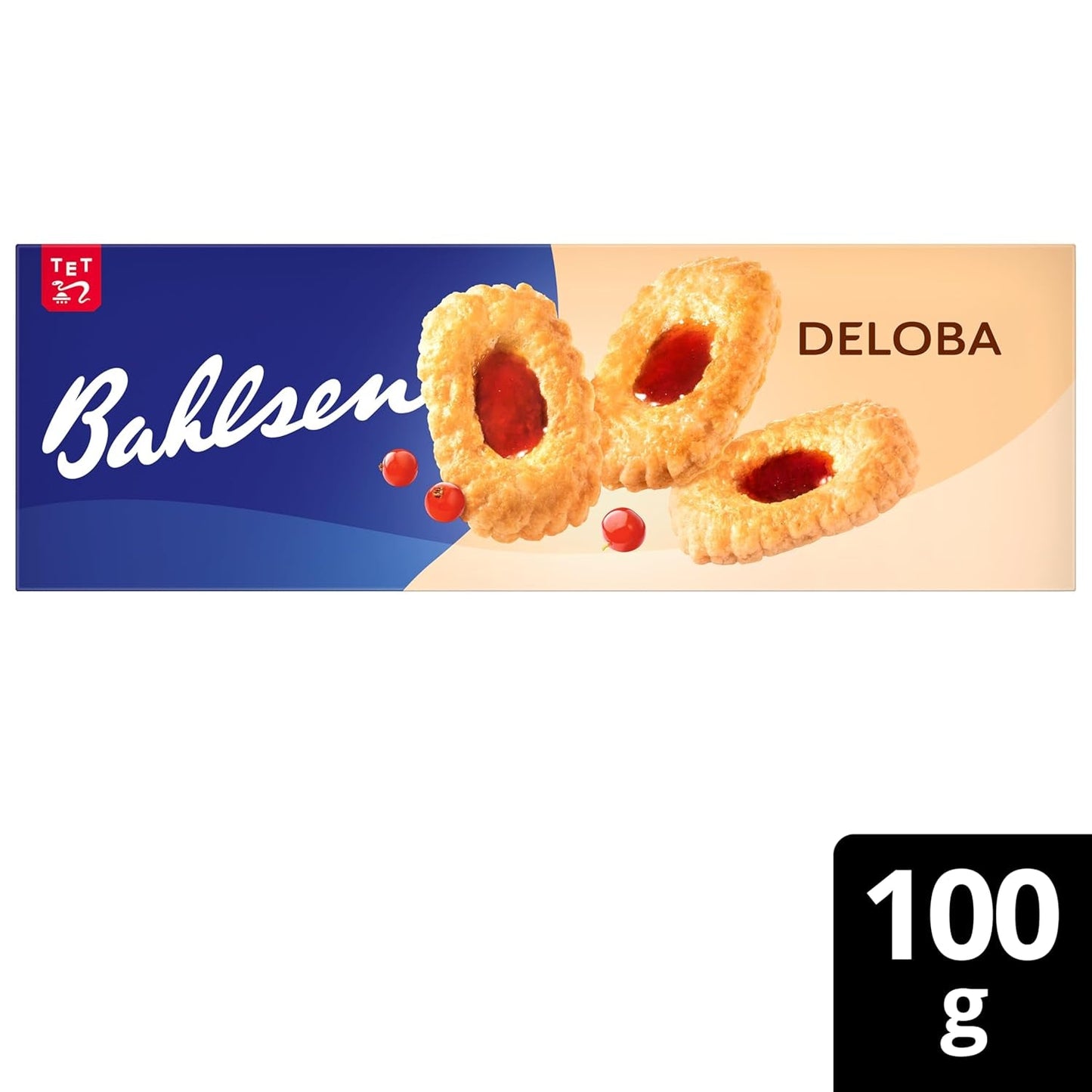 Bahlsen Deloba - 1 Packung - Blätterteig mit schwarzen Johannisbeeren und Kirschen (1 x 100 g)
