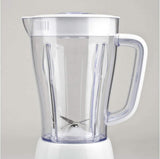 Girmi FR46 Elektrischer Mixer, 1,5 Liter, 2 Geschwindigkeiten Mit Pulse-Funktion, 4 Edelstahlklingen, Messbecherdeckel, Messbecher Mit Scale, Sicherheitseinrichtung, Weiß/Rot Kitchen Naty Shop