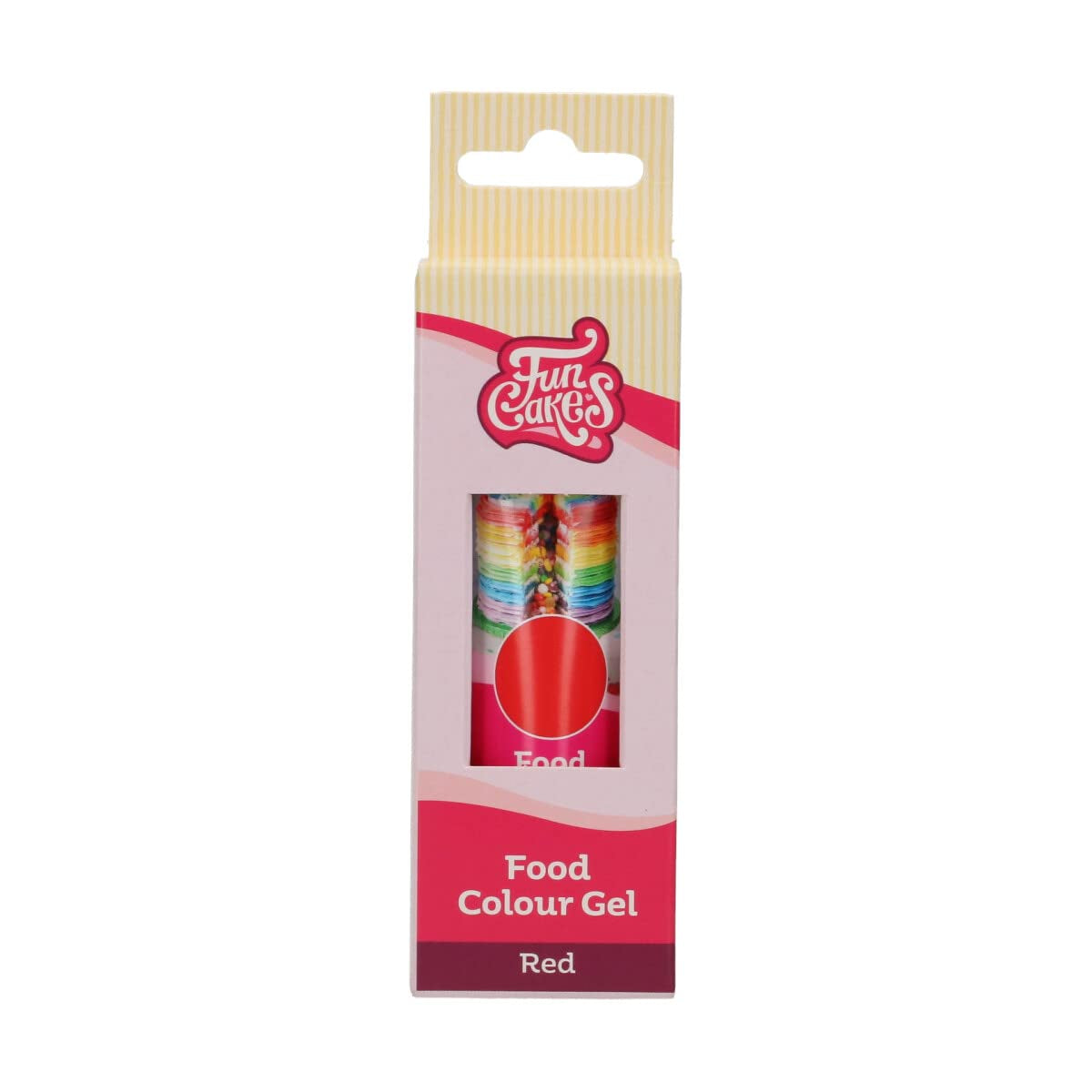 Funcakes Lebensmittelfarbe, rotes Gel: Hochkonzentrierte Lebensmittelfarbe für Teig, Creme, Fondant und Marzipan. Einfache Dosierung. Ein einziger Tropfen, um lebendige Farben zu erzeugen. Halal. 30 g.
