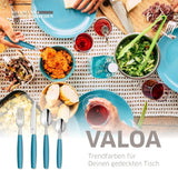 Beckmann & Rommerskirchen 2515 VALOA Besteck Set 4 Personen | 16-teilig | Öl | Spülmaschinenfest | Hochglanzpoliert | Essbesteck: 4X Messer, Gabel, Esslöffel, Kaffeelöffel Kitchen Naty Shop