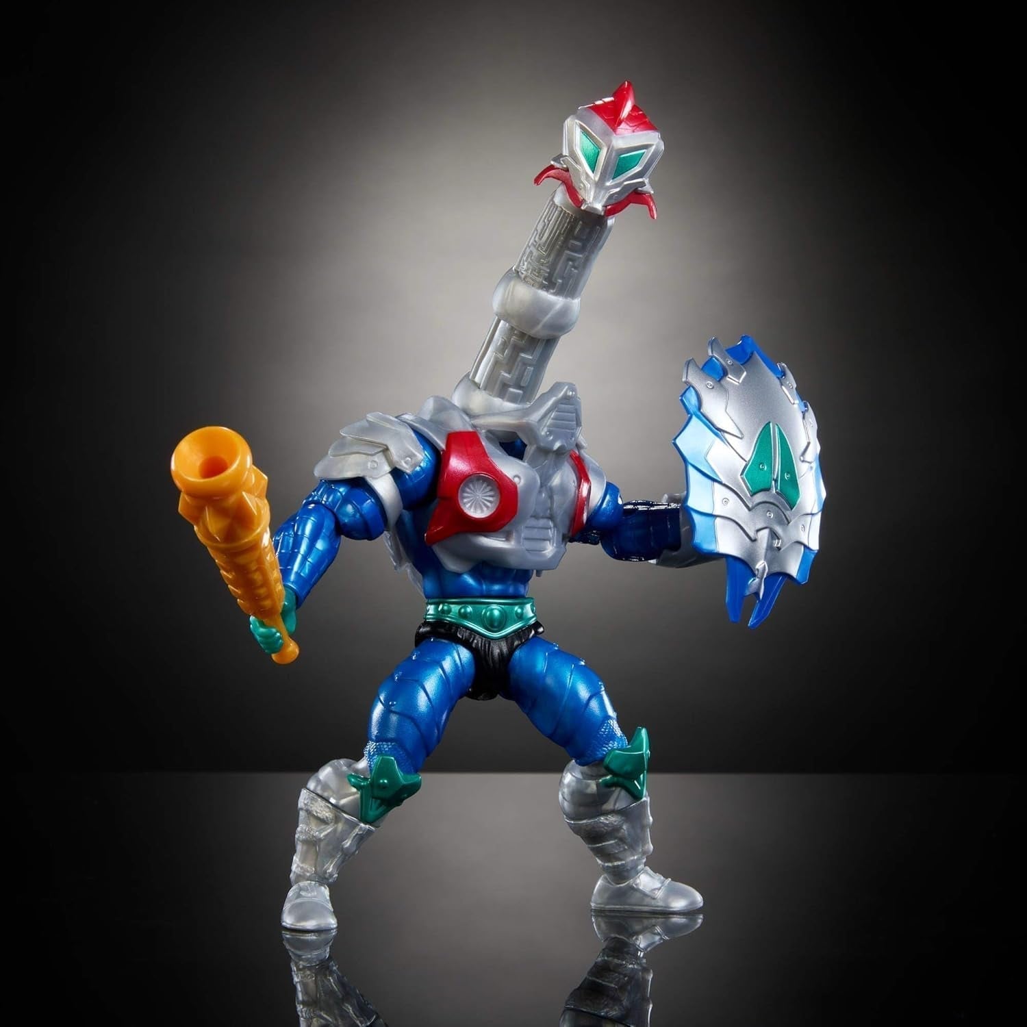 Masters of the Universe Origins Turtles of Grayskull Mekaneck Reptile Wars bewegliche Actionfigur, Teenage Mutant Ninja und MOTU Crossover Hero Toy, JBN00, [Mehrfarbig] Actionfiguren Naty Shop