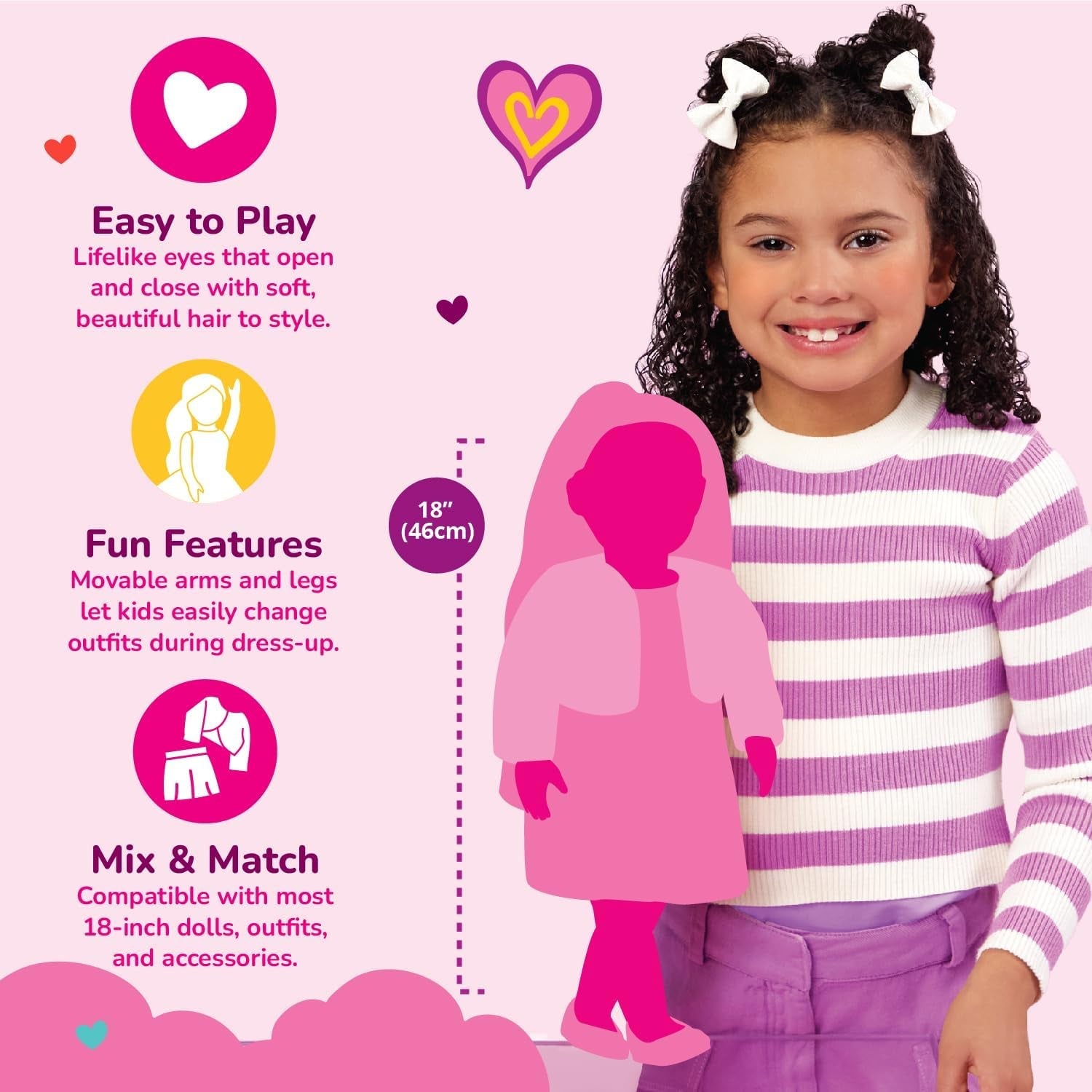 Our Generation – Milo – 46 cm große Jungenpuppe – lebensechte braune Augen und lockiges braunes Haar – Rollgepäck und Reisezubehör – Rollenspiel – Spielzeug für Kinder ab 3 Jahren