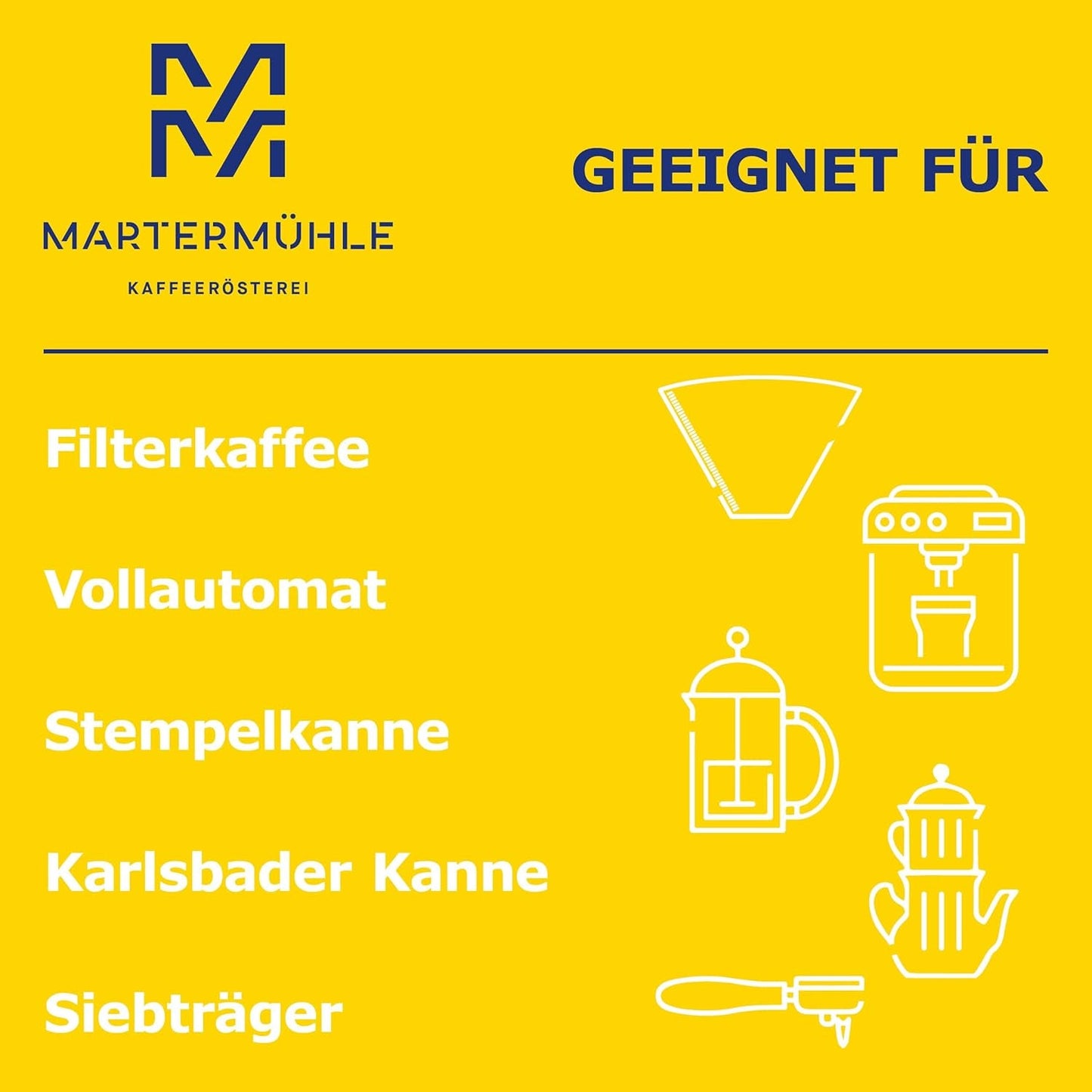 Martermühle Aßlinger Mischung Kaffeebohnen 1kg I Arabica I Geschmacksrichtungen: Haselnuss, Leichte Würze, Schokolade I Ganze Kaffee-Bohnen schonend geröstet, säurearm