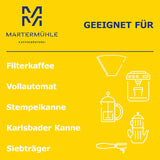 Martermühle Café Crème Kaffeebohnen 500g mittelkräftig I Arabica I Geschmacksrichtungen: Brauner Zucker, Haselnuss, Schokolade I Ganze Kaffeebohnen schonend geröstet, säurearm