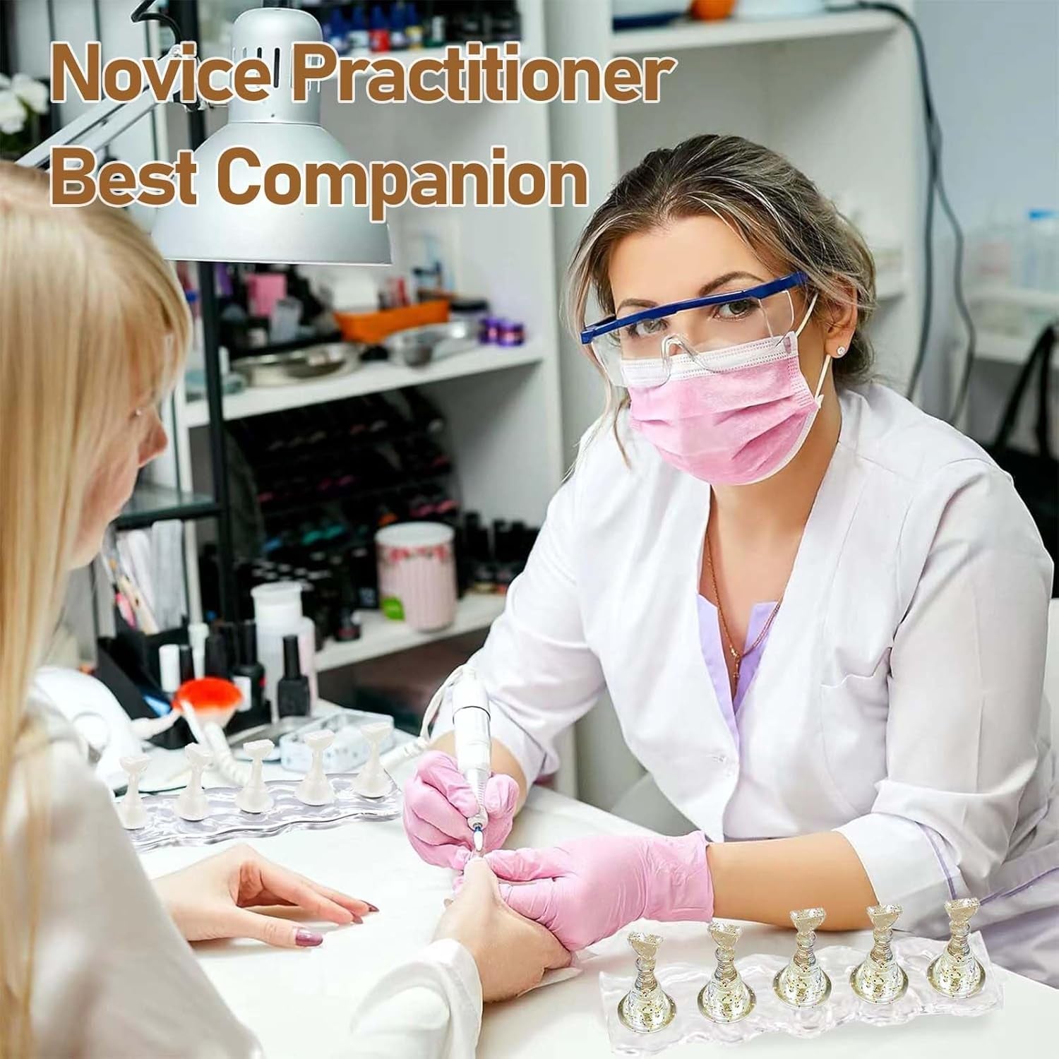 Nageldesign-Set – Premium-Trainingshand für Gelnägel, Nagelzubehör und Kunstnägel-Set – vielseitiges DIY-Gel-Nagel-Set und Nail-Art-Zubehör