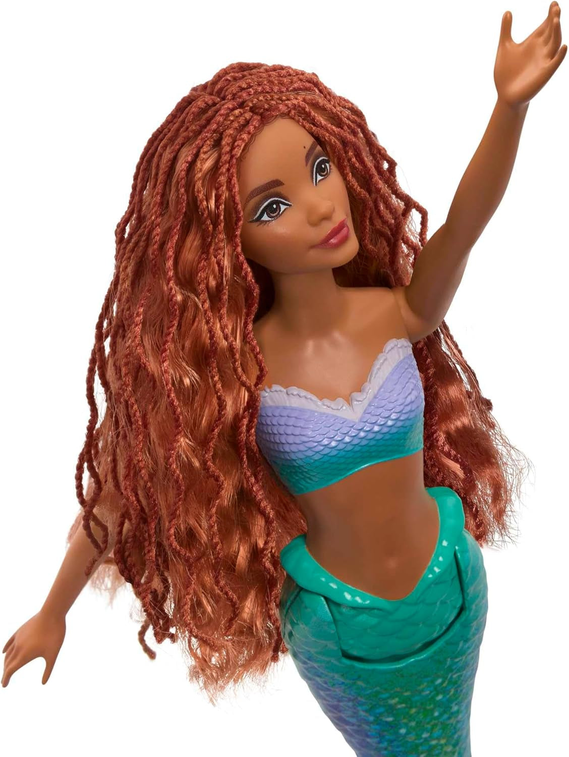 Mattel Disney Ariel – Die kleine Meerjungfrau-Puppe, inspiriert vom Film „Die kleine Meerjungfrau“, Meerjungfrau-Spielzeug, positionierbar, Disney-Geschenke, Spielzeug für Kinder ab 3 Jahren, HLX08