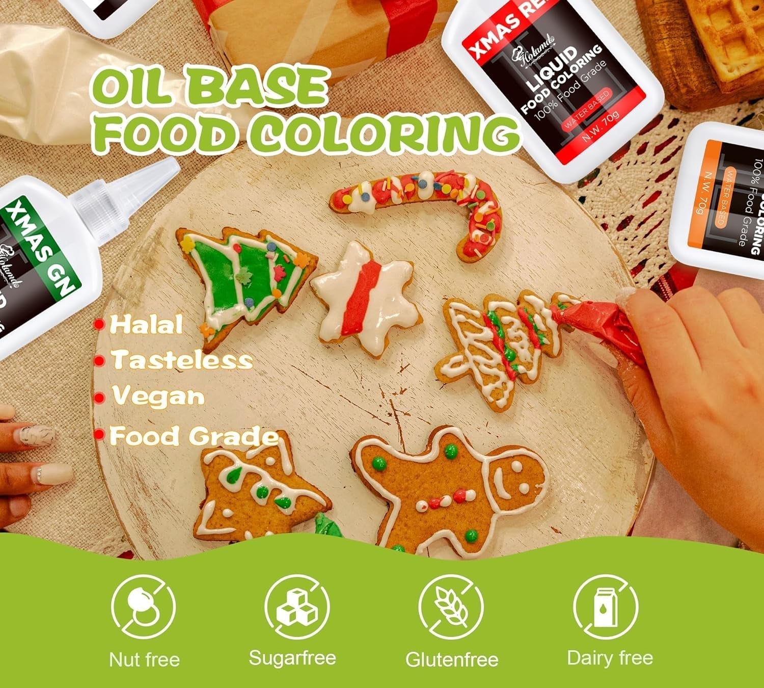 Flüssige Lebensmittelfarbe, Red Velvet Lebensmittelfarben-Set zum Backen von Kuchen, Makronen, Keksen, Lebensmittelfarbe zum Dekorieren von Kuchen, Flüssigkeit zum Färben von Getränken (70 g x 3)