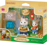 Sylvanian Families – 5763 2-Figuren-Adventure-Explorer-Set, Milchkatze, Vater, Junge, Tierfigur, detailliertes Spielzeug für Kinder ab 3 Jahren, Naty Shop Dolls, Standardtitel