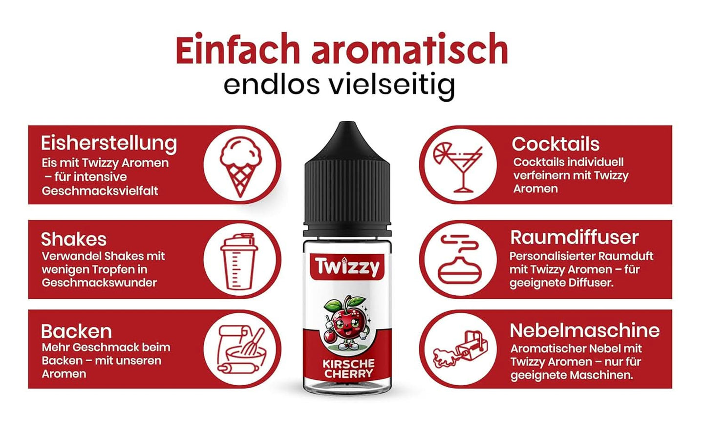 Twizzy, Konzentriertes Kirscharoma, 30 ml Aromen Naty Shop