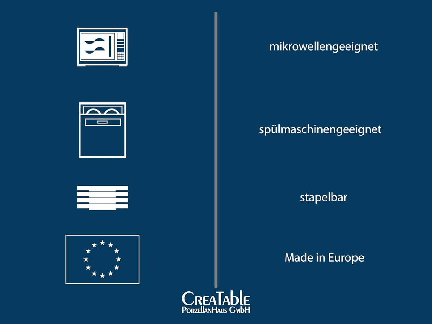 CreaTable, 21627, Serie Orient Mandala, 18-teiliges Tafelservice, Tellerset aus Porzellan, spülmaschinen- und mikrowellengeeignet, hergestellt in Europa