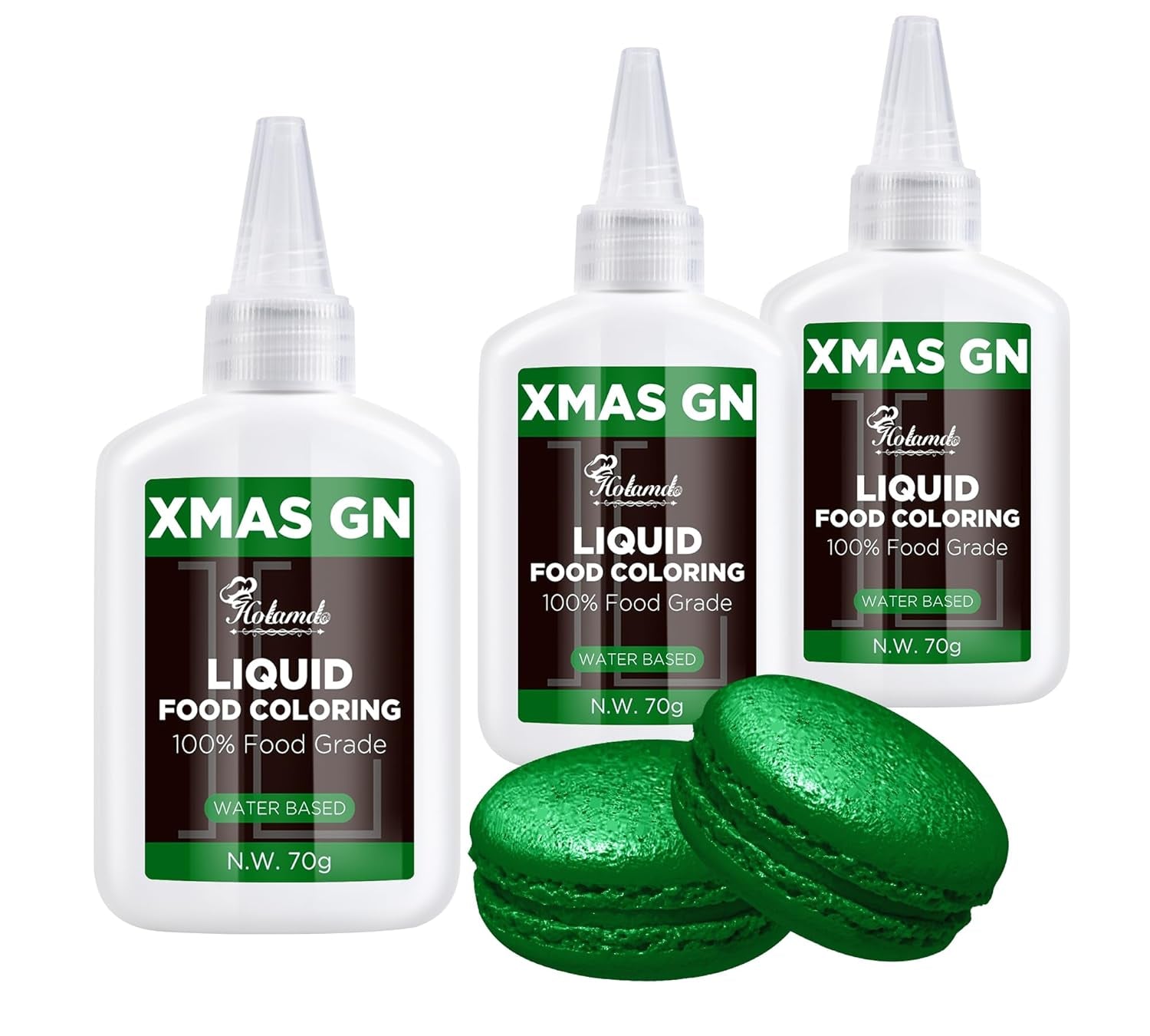 Flüssige Lebensmittelfarbe, Red Velvet Lebensmittelfarben-Set zum Backen von Kuchen, Makronen, Keksen, Lebensmittelfarbe zum Dekorieren von Kuchen, Flüssigkeit zum Färben von Getränken (70 g x 3)
