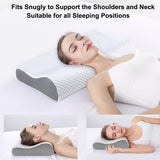 Ecosafeter Memory Foam Kissen Nackenstützkissen Ergonomisches Nackenkissen für verschiedene Schlafpositionen mit abnehmbarem Bezug Zervikale orthopädische Kissen Naty Shop