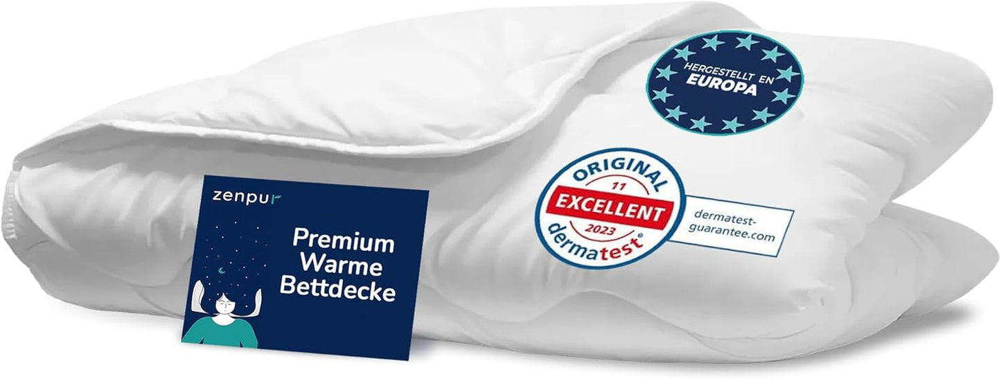 Premium-Bettdecke 200 x 200 cm für 4 Jahreszeiten, Bettdecke für alle Jahreszeiten 200 x 200 cm – warm im Winter und kühl im Sommer, 2 kombinierbare Bettbezüge 200 x 200 cm. Bettdecken und Steppdecken Naty Shop Winterbettdecke 220 x 240 cm