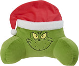 Grinch Pillow – Rückenkissen für Bett und Sofa, Rückenstütze mit Armlehnen, Lesekissen für Rücken, Nacken und Kopf, grün, 40 x 38 cm