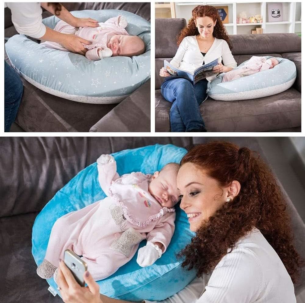 Nuvita 7100 Dreamwizard, Stillkissen, multifunktional 12 in 1 mit verstellbarer Lordosenstütze Zubehör Essen und Stillen Bebe Naty Shop