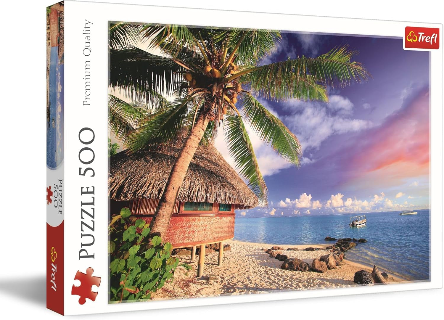 Trefl – Insel Bora-Bora – 500-teiliges Puzzle – DIY-Puzzle mit Urlaubsansicht, kreative Unterhaltung, Spaß, klassisches Puzzle für Erwachsene und Kinder ab 10 Jahren. Puzzle Naty Shop Standardtitel