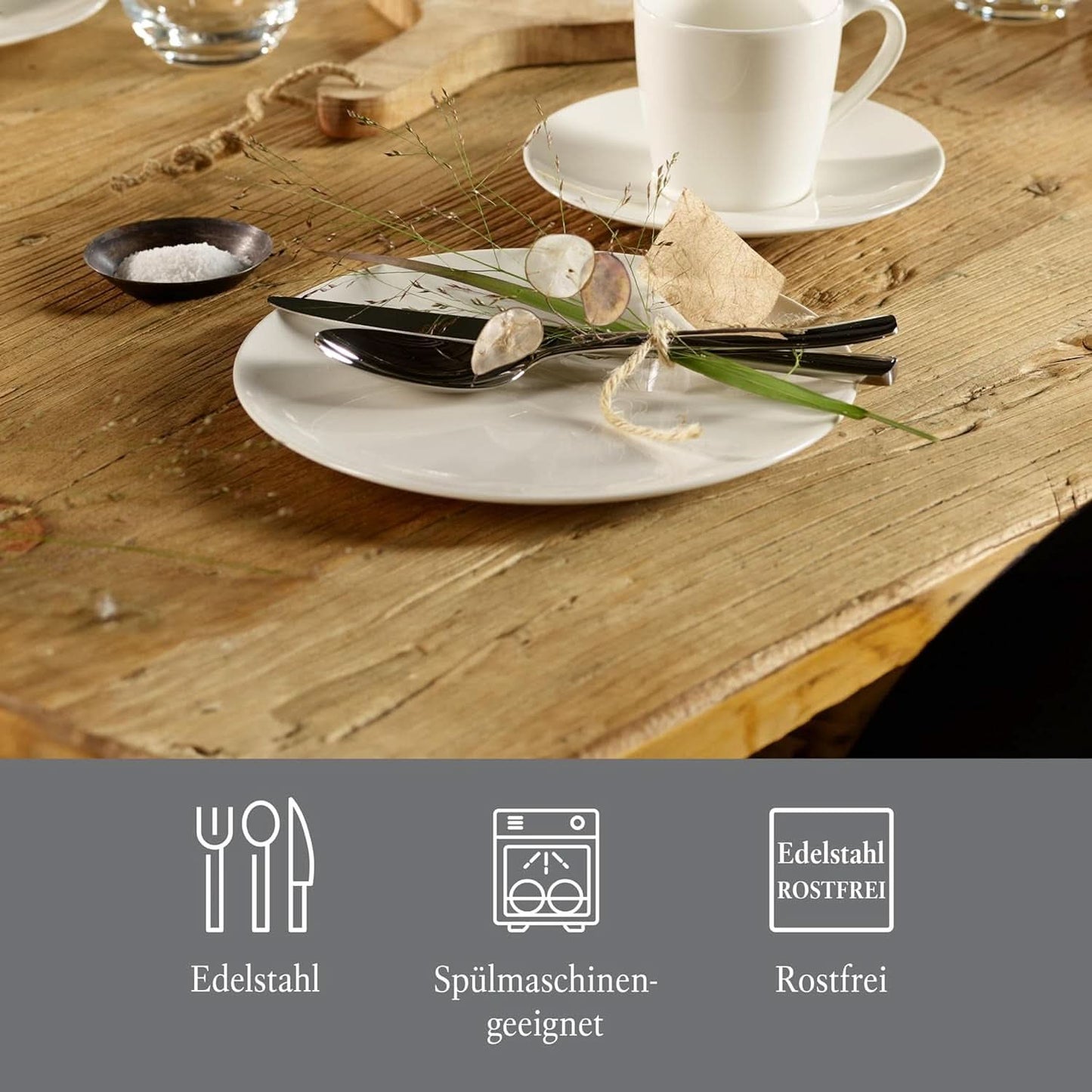 Vivo von Villeroy & Boch - Voice Basic Besteckset 30-teilig für 6 Personen Naty Shop