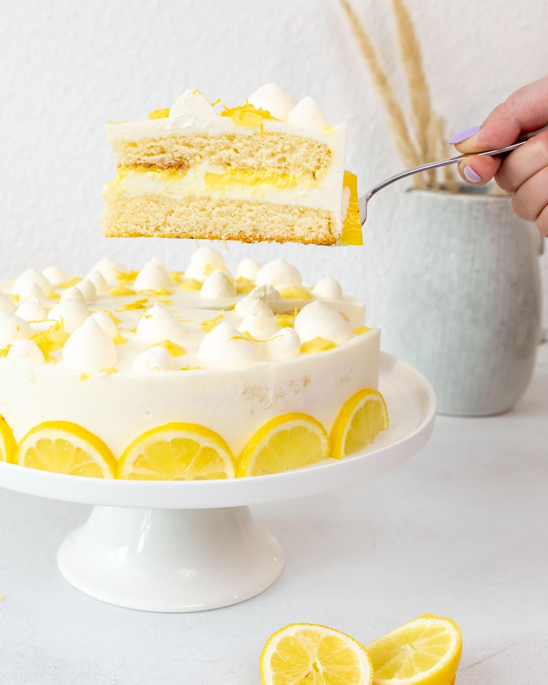 RUF Kuchen Träume Zitrone, Zitronenkuchen Traumhaft Einfach, Mit Pulverzucker, Backmischung Für Einen Himmlisch Luftig Looseren Kuchen Naty Shop