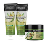 John Frieda - Deep Cleanse & Repair Mask / Treatment - Inhalt: 250 ml - Mit Hanfsamenöl + pflegender Avocado - Beruhigende Haarmaske für strapaziertes Haar Naty Shop Haarmaske