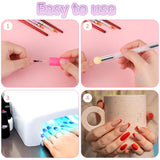 Nail Art Rendering-Werkzeuge Schwamm Undtupfpinsel, Sponge Brush Applicator, Doppelter Kopf Ombre Sponge Stick Mit 4 Ersatzköpfen, Nail Art Schwamm Und Tupfpinsel, Ombre Nagelpinsel Für Gelnägel