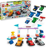 LEGO DUPLO Town F1 Team Rennwagen mit Rennfahrern, Bauspielzeug für die ganze Familie, fantasievolles Spielerlebnis, Geburtstagsgeschenk für Kleinkinder, Jungen und Mädchen ab 2 Jahren 10445 Bausets Besuche den LEGO-Store Standardtitel