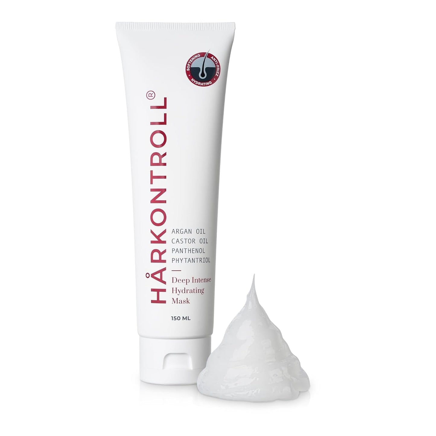 Harkontroll Deep Intense Hydrating Mask, intensiv feuchtigkeitsspendende Haarmaske, 150 ml Haarmaske Naty Shop