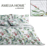 Ameliahome Tagesdecke Tagesdecke 260 x 280 cm, doppelseitig, pflegeleicht, Steppung, Pflanzenmuster, Vogelmuster, mehrfarbig, Eisvogel, Betten und Decken. Besuchen Sie den AmeliaHome-Store