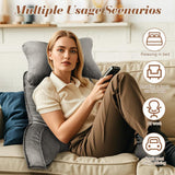 Lesekissen, Rückenkissen mit Nackenrolle und abnehmbaren Armlehnen, Bettruhekissen für Bett oder Sofa, Rückenkissen zum Lesen, Arbeiten und Spielen