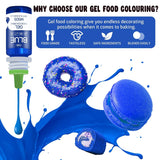 Gel-Lebensmittelfarbe – 100 ml, Gel-Lebensmittelfarbe für Kuchen, Backen, Kekse, Makronen – konzentrierte zuckerfreie Lebensmittelfarbe für Kuchendekoration, Getränke, Ostereier, DIY Schleim (weiß)