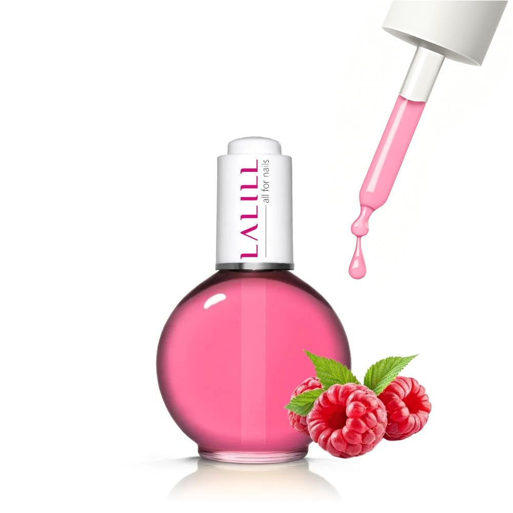 LALILL Nail Cuticle Oil 75Ml – Himbeere Nagelpflegeöl – Nagelöl Pflege Für Nägel Nagelhaut – SPA Maniküre Naildesign Hände – Vegan – Mit Pipette