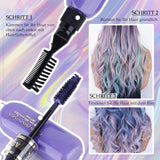 Sofortige Haarfarbe, 6 Farben, temporäre Haar-Mascara für Mädchen und Frauen, waschbare Haarkreide, Regenbogen-Haar-Mascara, Haarfarbe für Karneval, Halloween, Cosplay, Party, Geburtstag (A), Naty Shop Haarfarbe