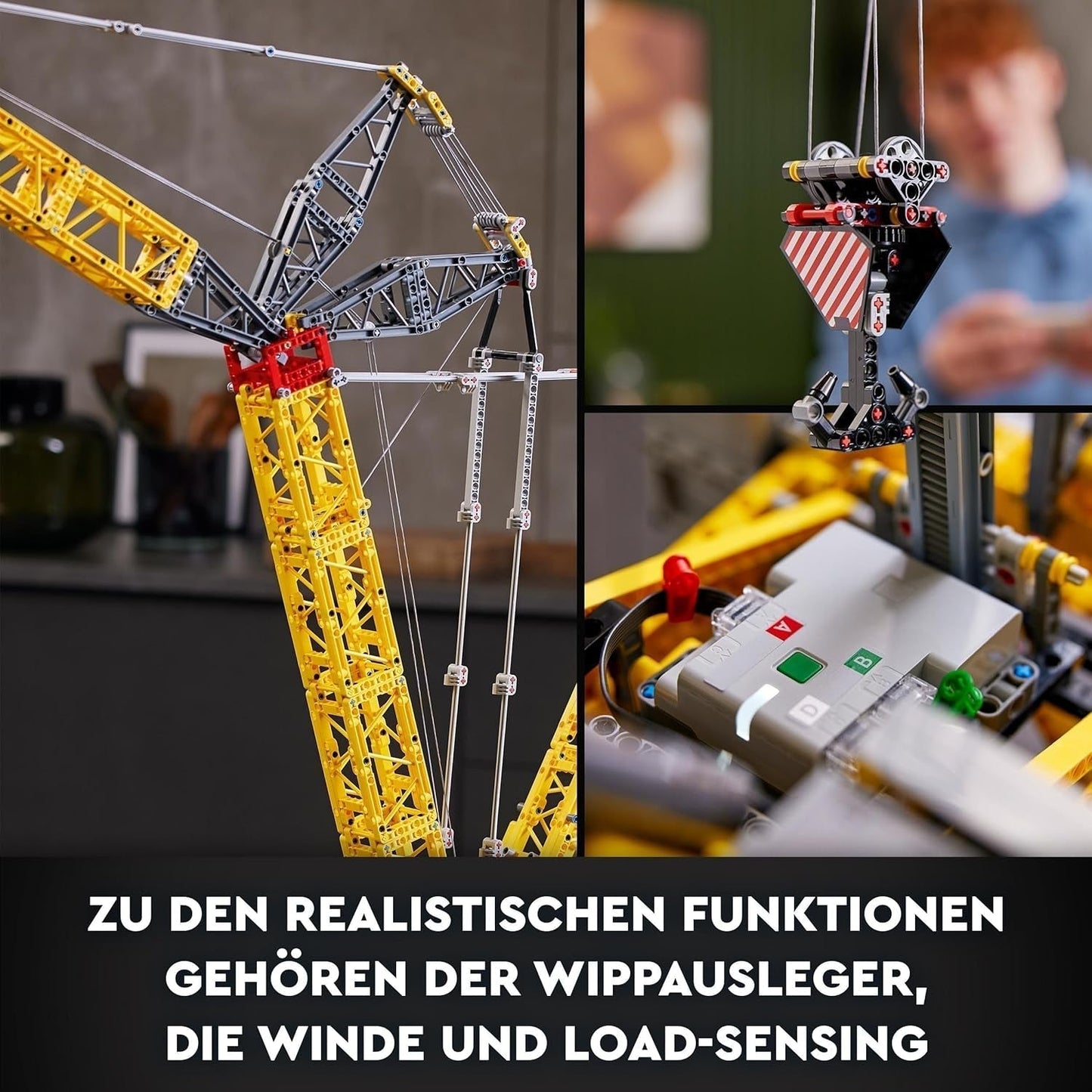 LEGO Technic Liebherr LR 13000 Raupenkran-Set, Bauen Sie das beste ferngesteuerte Baufahrzeugmodell mit Control+ App, Kran mit Windensystem und Hubarm, großer Modellbausatz für Erwachsene 42146 Besuchen Sie den LEGO-Store Bausets