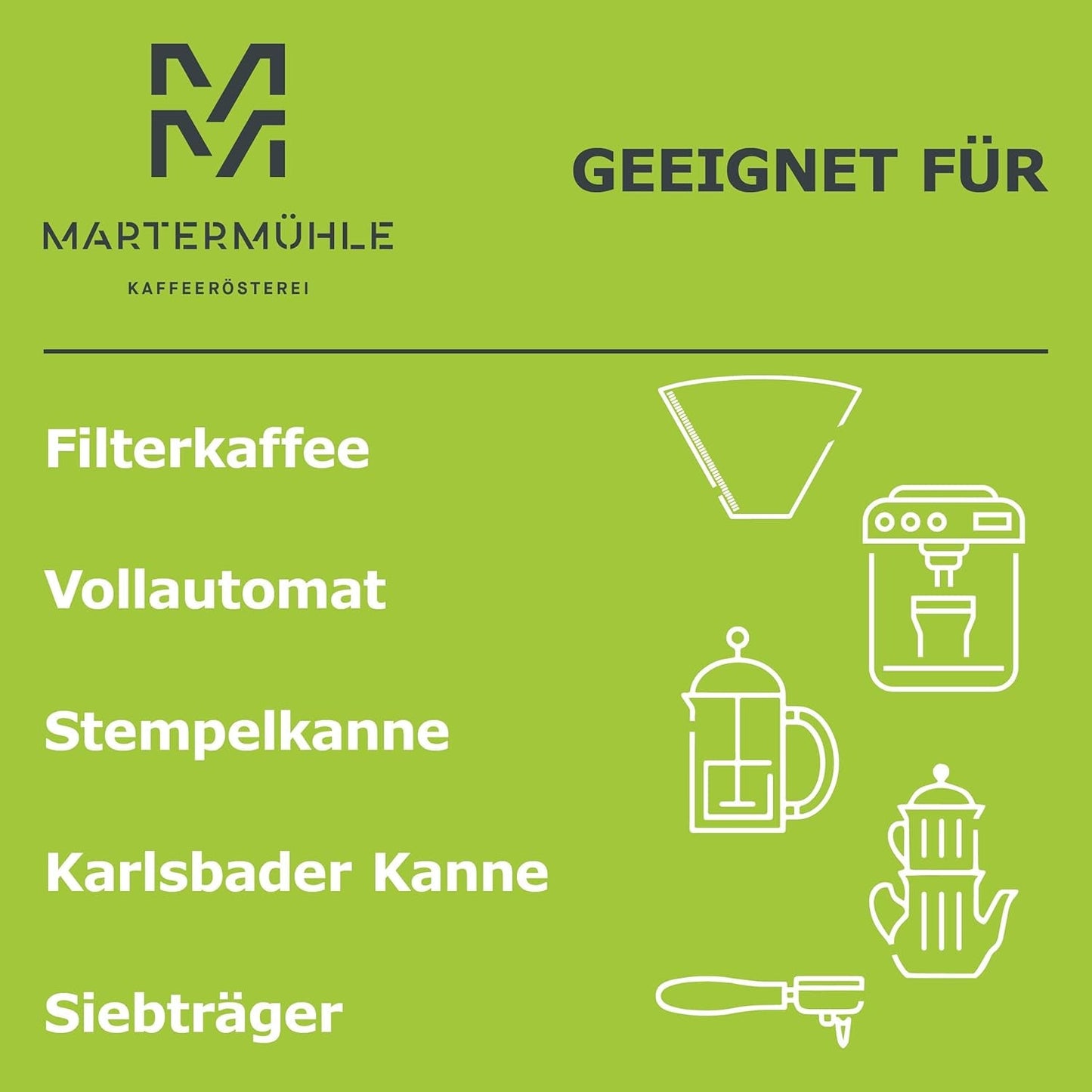 Martermühle Peru Bio Kaffeebohnen 1kg mittelkräftig I Arabica I Aroma: Milchschokolade, florale Noten, Nüsse I Ganze Bio Kaffee-Bohnen schonend geröstet, säurearm