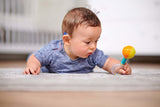 Simba 104010060 – Rassel ABC leuchtend, leuchtet beim Schütteln, 14 cm, Spielzeug für Babys, Rassel für Babys, Erstausstattung, ab 3 Monaten, gelb Jucarii Bebe Naty Shop