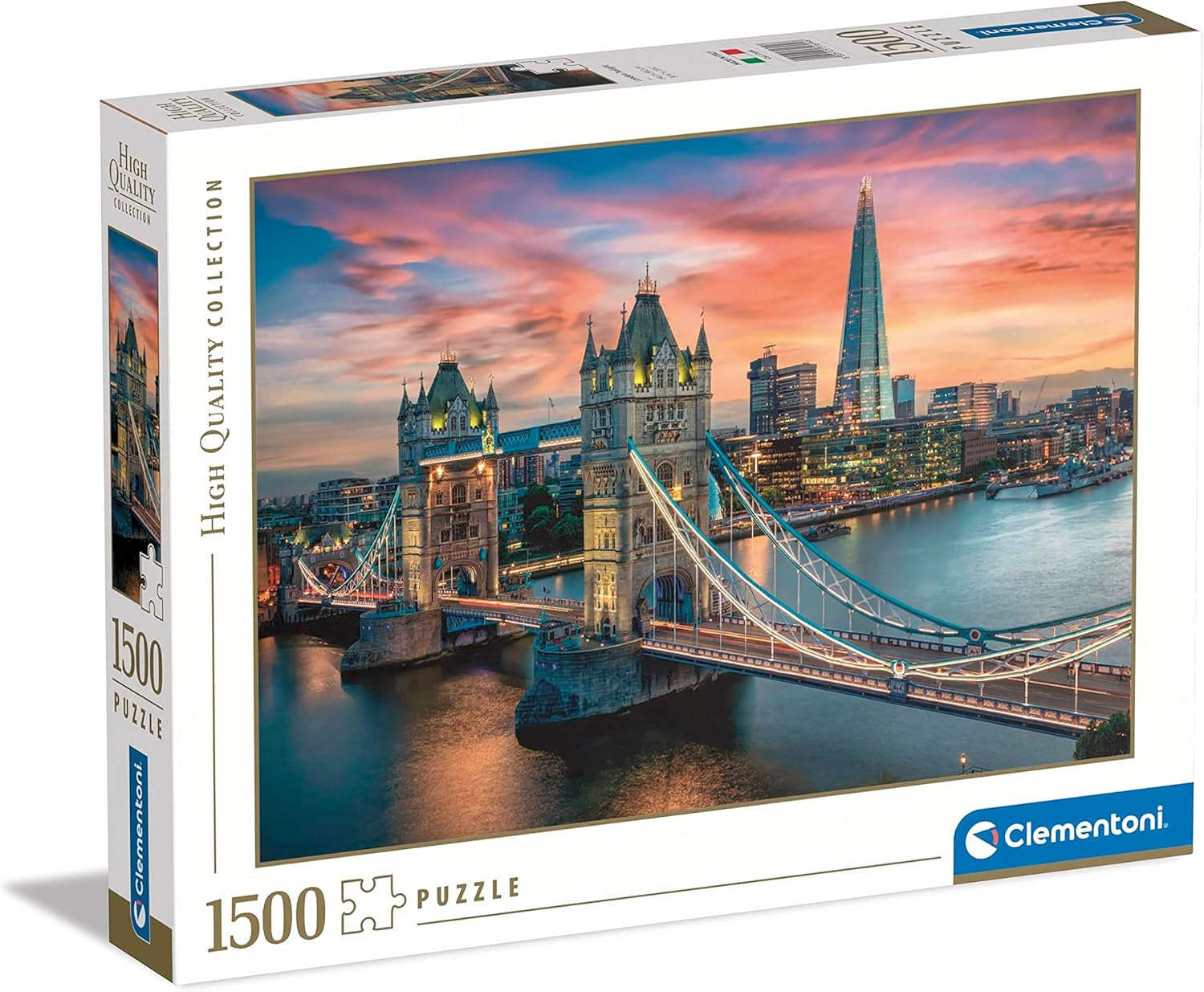 Clementoni – 31694 Collection – London Twilight, Puzzle 1500 Teile für Erwachsene und Kinder ab 10 Jahren, Geschicklichkeitsspiel für die ganze Familie. Puzzle Naty Shop Standardtitel