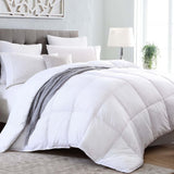 Kingsley Trend Alternative weiße Daunendecke für alle Jahreszeiten, Ganzjahres-Kingsize-Bettdecke (2,6 m x 2,3 m), weiche, maschinenwaschbare Bettdecken und Steppdecken, Naty Shop Queen White