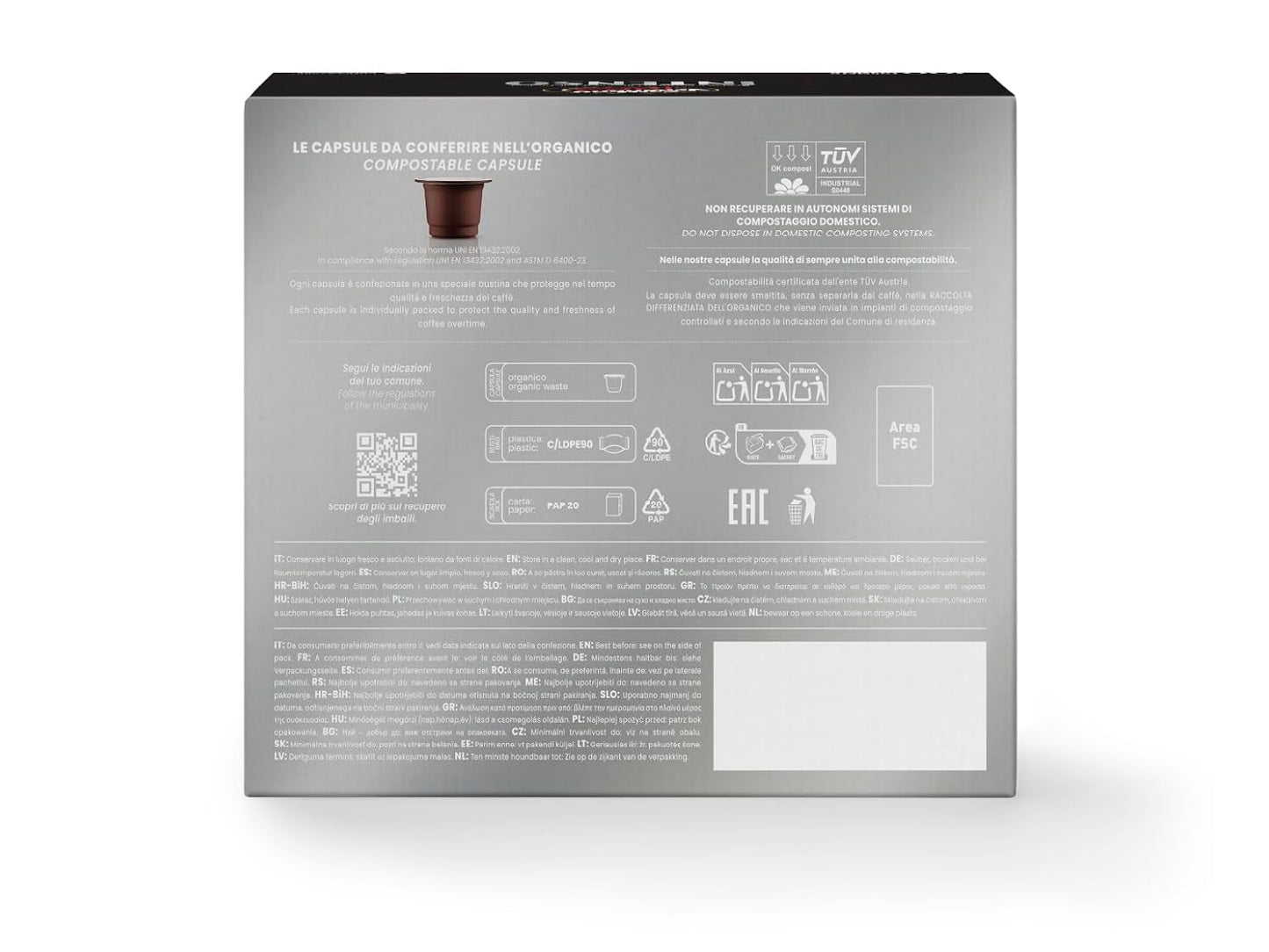Caffè Vergnano 1882 – Èspresso Kompostierbare Kaffeekapseln, kompatibel mit Nespresso, Intenso (Intenso) – Packung enthält 100 Kapseln