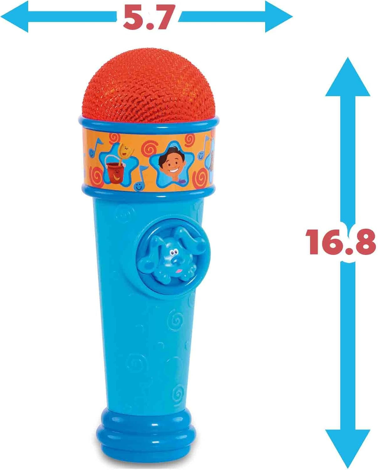 Blue and Tips Blaues Mikrofon Blues Clues Cartoon-Hundespielzeug für Jungen und Mädchen ab 3 Jahren Mehrfarbiges Babyspielzeug Naty Shop
