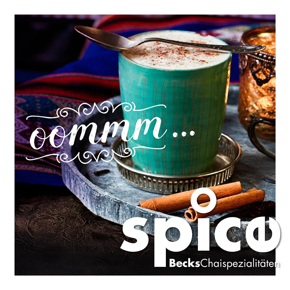 Becks Cocoa Om Masala Chai Tea Bio – Indischer Schwarztee mit traditionellen Gewürzen wie Zimt, Kardamom und Ingwer – Perfekt für Chai Latte, 300 g
