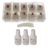 Sun Garden Nails Tipbox 500 Tips inkl. 3 Spitzen Klebespitzen Nagelspitzen Kleber - Modelliernägel
