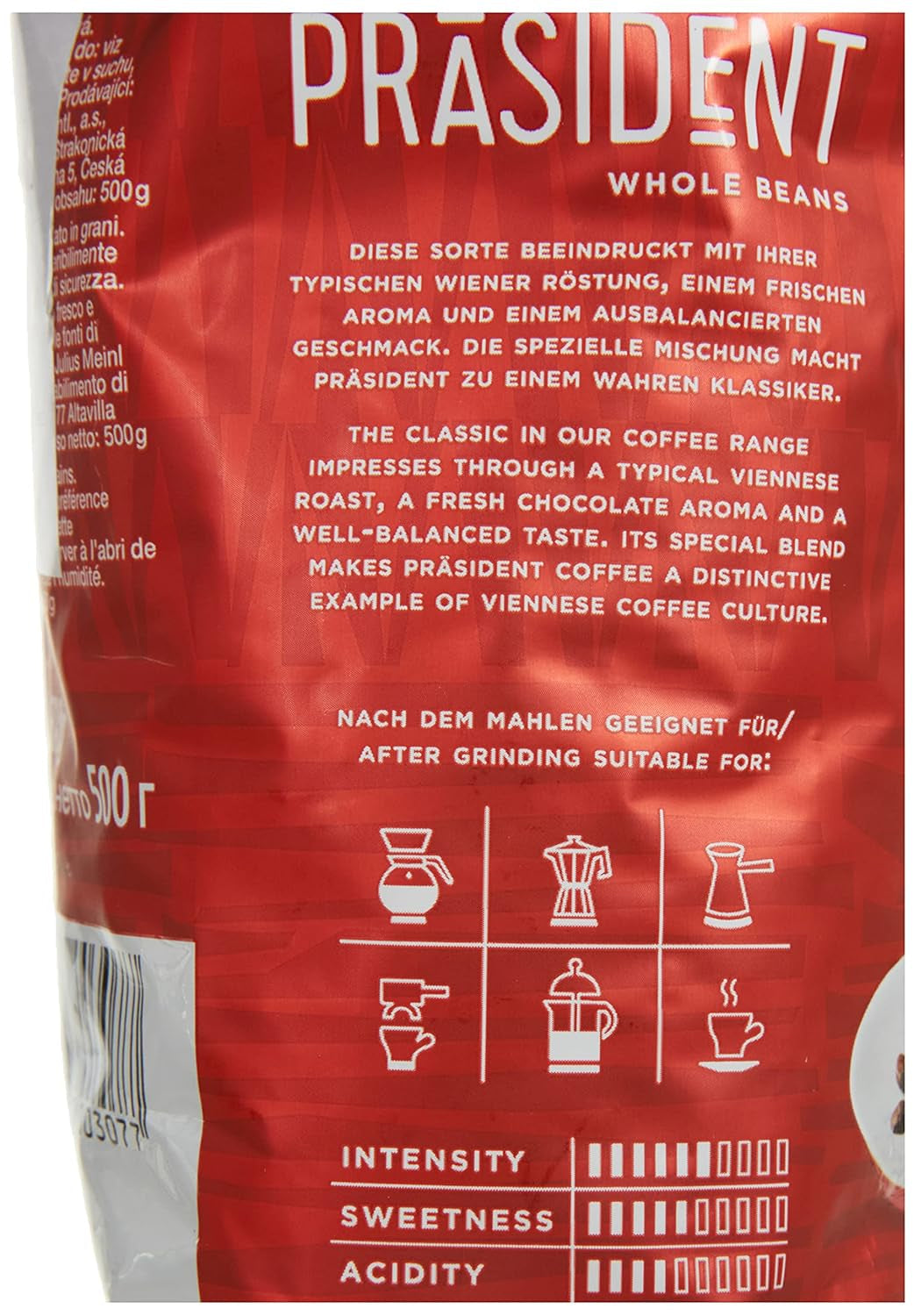 President Ganze Bohnen 2er Pack (2 x 500g)