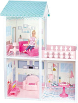 City Life – Villetta mit 3 Zimmern und Zubehör. Zusammengebautes Spielset, Größe 61 x 40 x 78 cm. Standardtitel für Puppenhäuser im Naty Shop