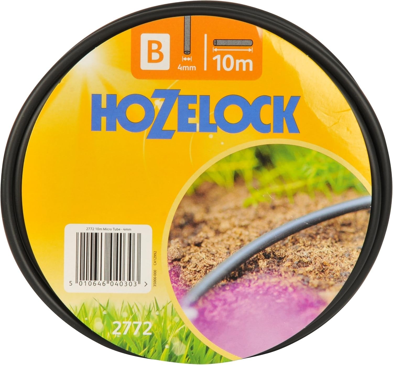 Hozelock Mikrorohr 2772P0000 4 mm – 10 m, schwarz, 18,2 x 18,2 x 4,3 cm,