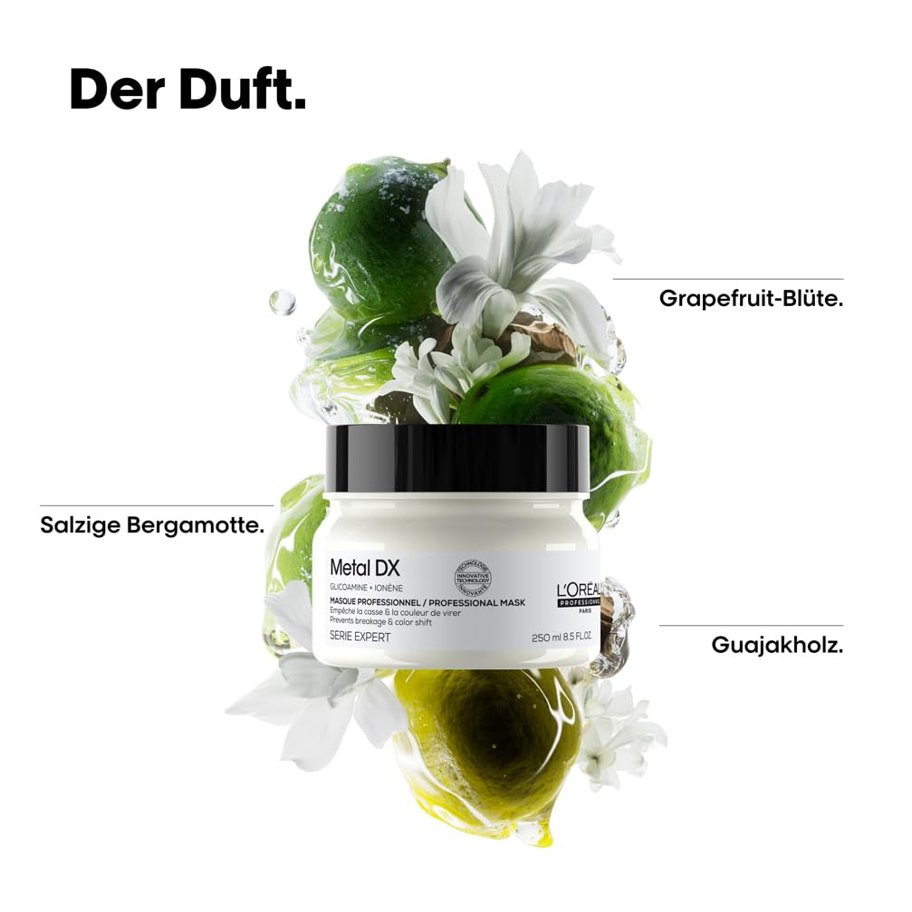 L'Oréal Professionnel Für gefärbtes Haar, Strahlende Farben und Glanz, Expert-Reihe, Metal DX Hair Mask Naty Shop